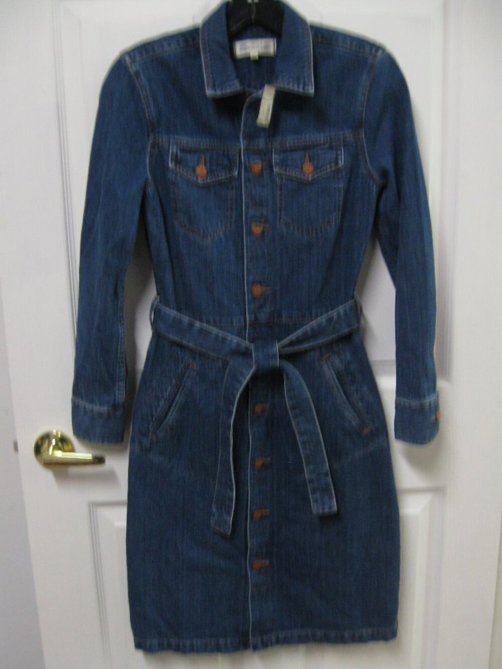 NWT Madewell Denim L/S Button Front Dress Size 0